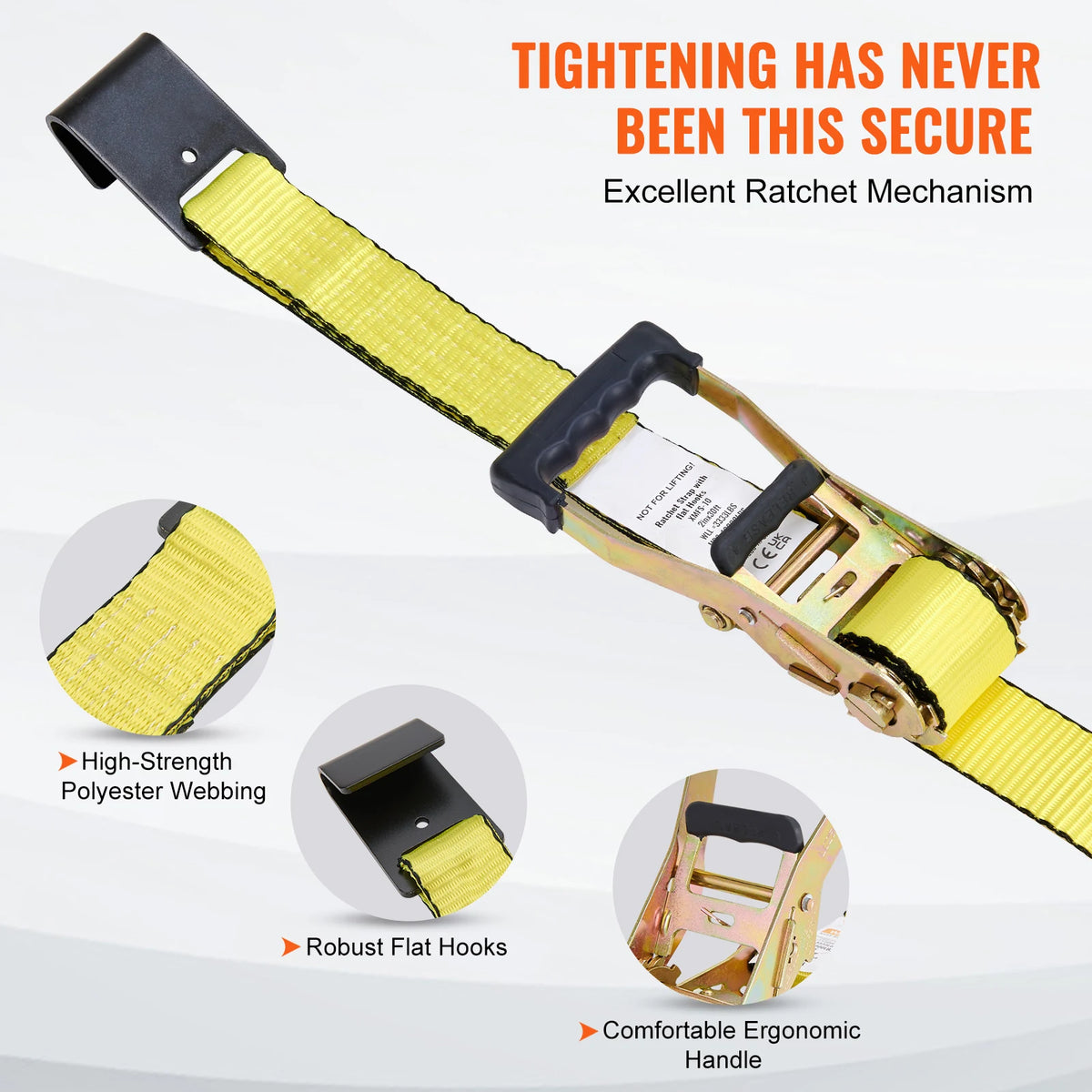 SucceBuy 10pcs 10000Lbs Ratchet Tie Down Straps &ndash; Heavy Duty