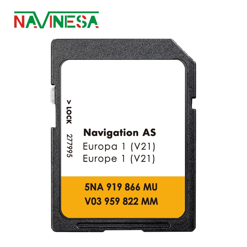 32GB SD Card Navigation AS V21 &ndash; High-Speed European Maps for VW Sharan and Tiguan CHINA / for VW AS V21