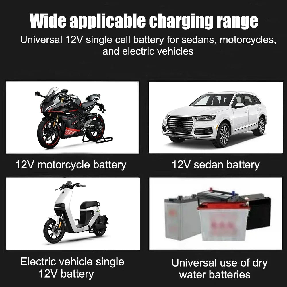 InterCyprus 29635 Car Battery Charger &ndash; LCD Display