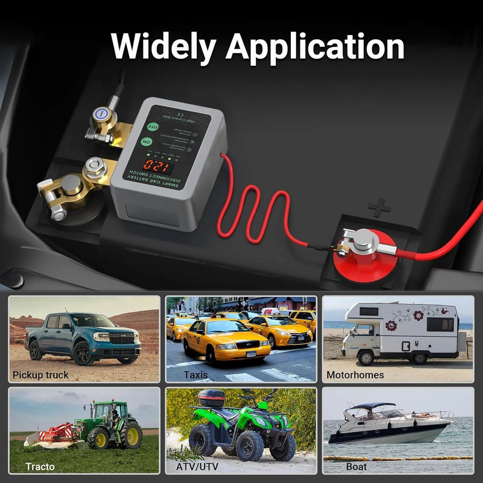 ITYAGUY Araba Kesme Anahtarı 12V 240A Uzaktan Akü Kesici Dijital Ekran ile