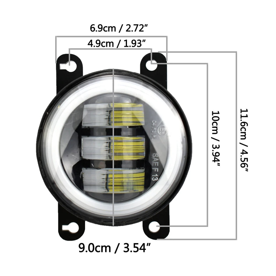 Miglas lukturi ar LED eņģeļa aci Jeep Renegade BU, Compass, Cherokee