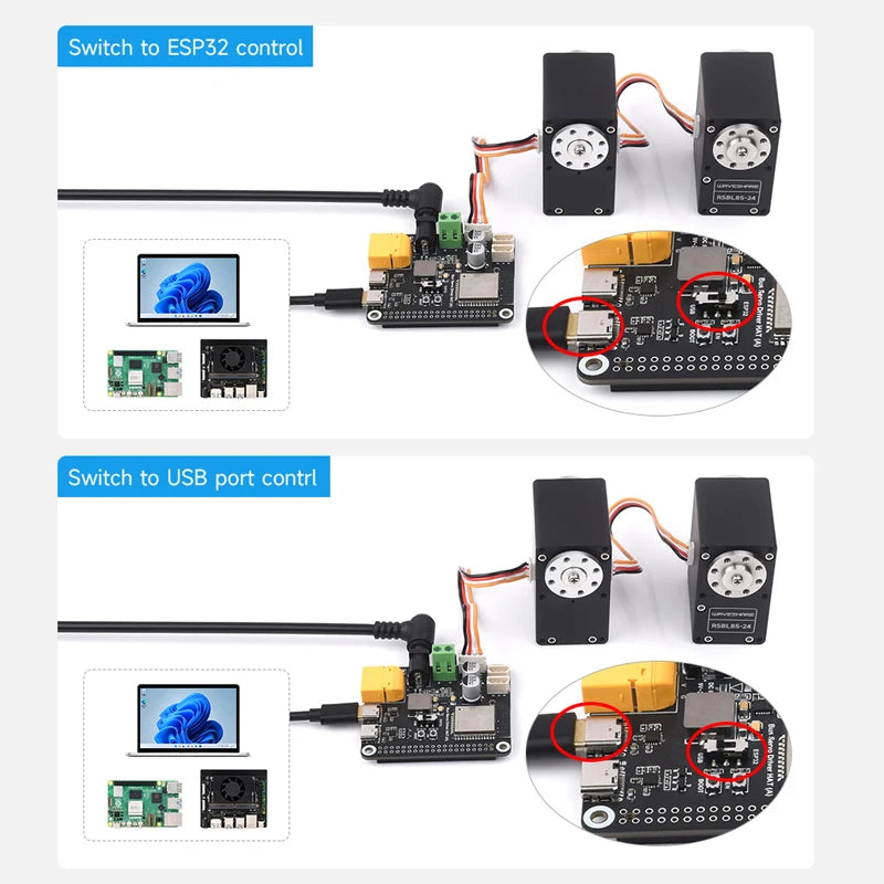 Serial Bus Servo Driver HAT &ndash; Advanced ESP32 Servo Control for Raspberry Pi