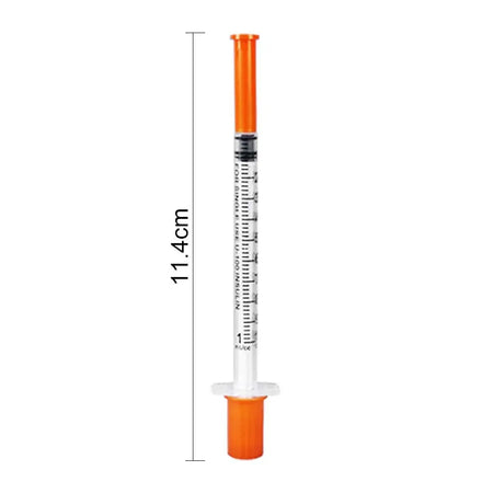 10pcs 1ml Disposable Veterinary Syringe Orange Cap &ndash; Sterile