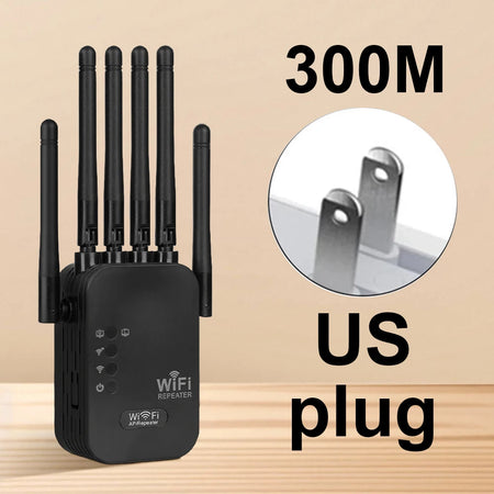 Magecam 2.4G/5GHz WiFi Extender &ndash; Fast 1200Mbps Signal 300Mbps US Plug