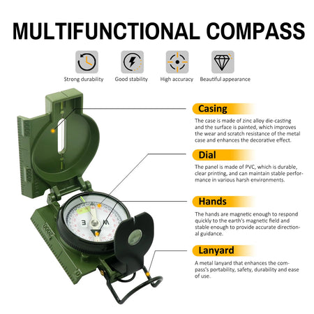 Outdoor Multifunctional Compass &ndash; Foldable, Portable