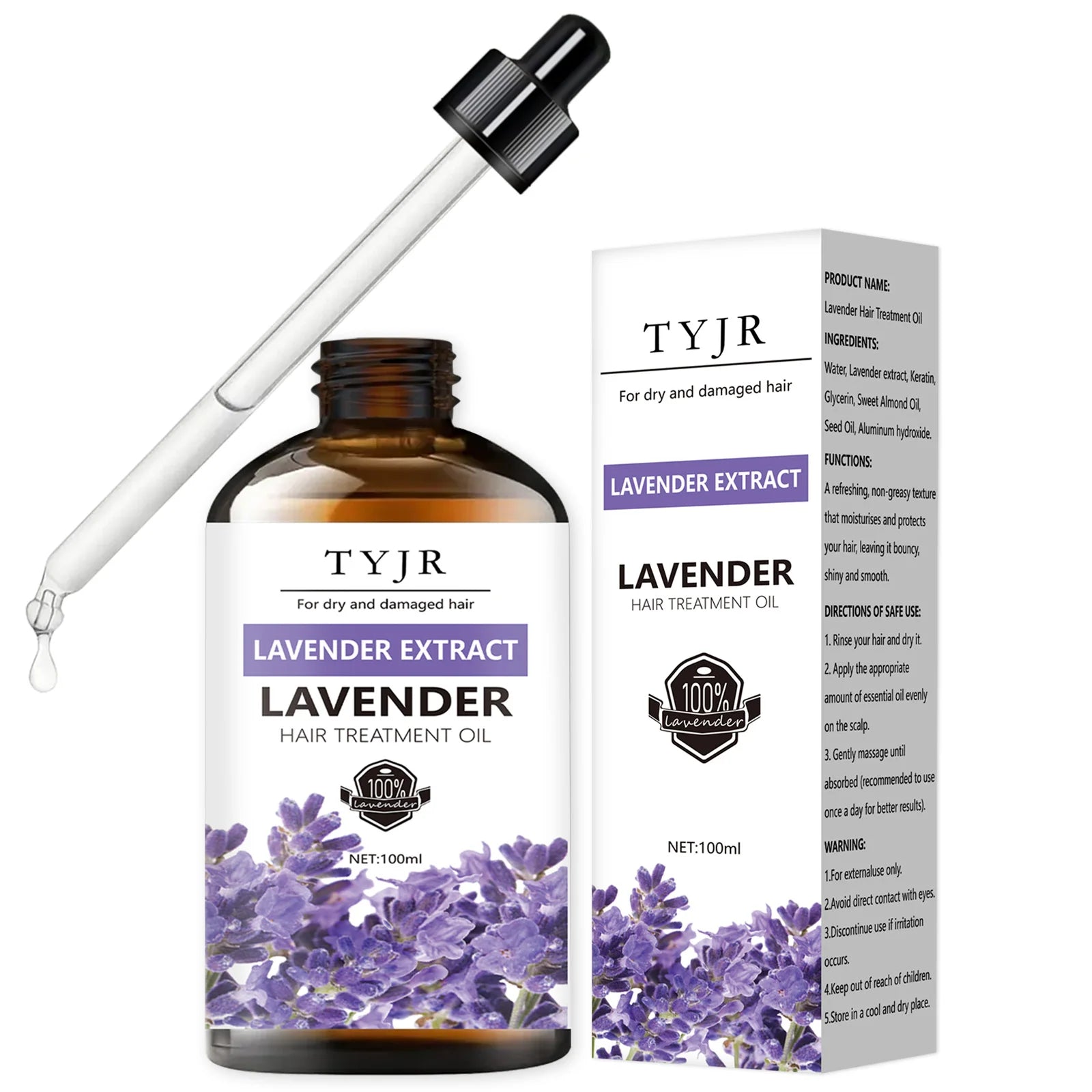 Water Ice Levin Lavender Essential Oil &ndash; Pure Relaxation for Skin and Hair 1pcs / 100ml / Lavender
