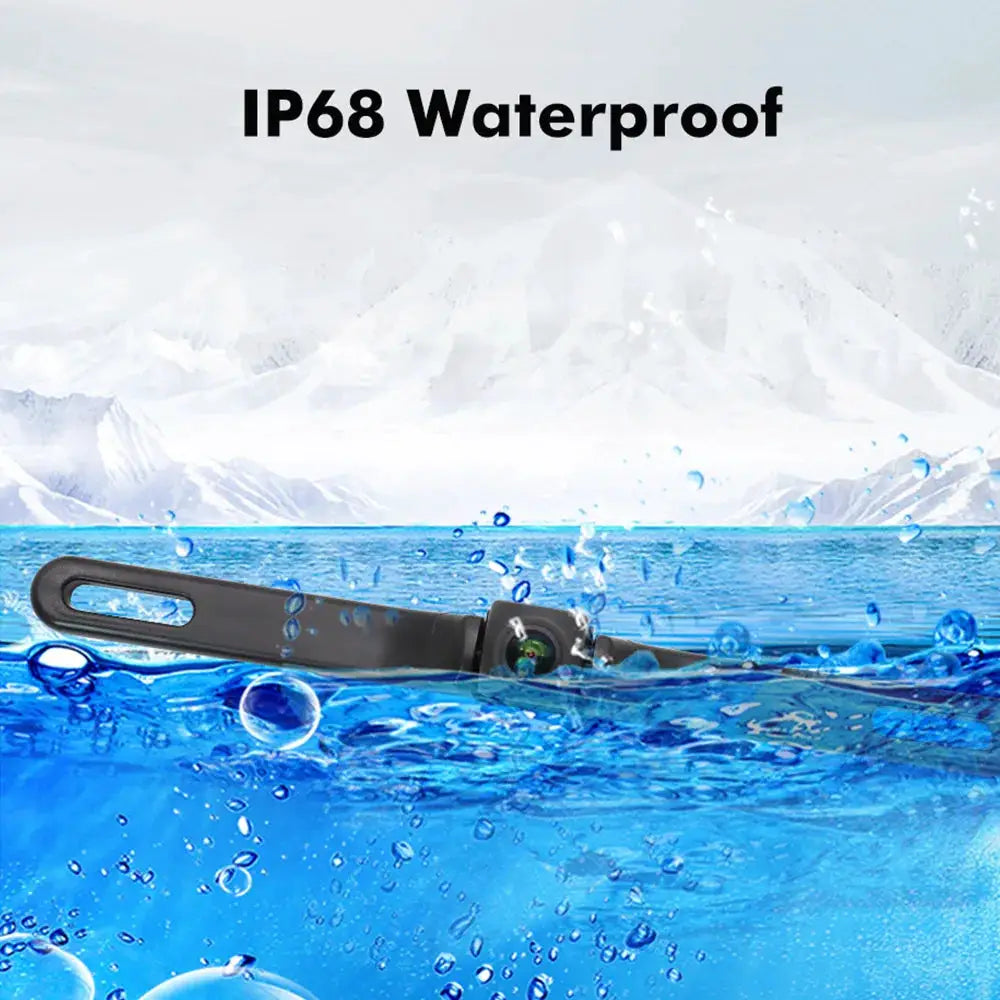180 Degrees 4K 1080P Car Rear View Camera AHD Waterproof Small License Plate Frame Night Vision CCD Backup Car Reversing Camera by InterCyprus Trading Ltd