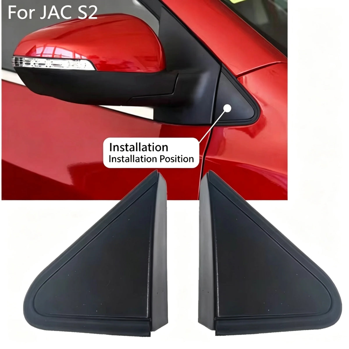 Outer Rearview Mirror Triangular Cover For JAC Refine S2 T40 SEI 2 by InterCyprus Trading Ltd