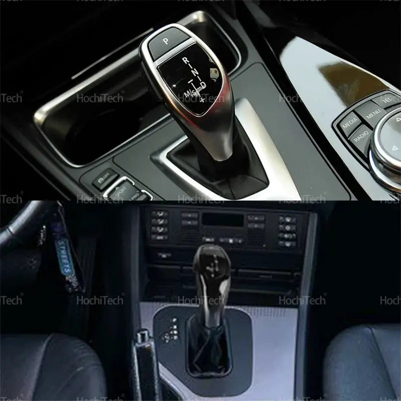 Led PU Leather Sliver LED Gear Shift Knob Automatic Gear Shifter Lever Handle Kit for BMW 5 Series E39 M5 1995-2004 by InterCyprus Trading Ltd