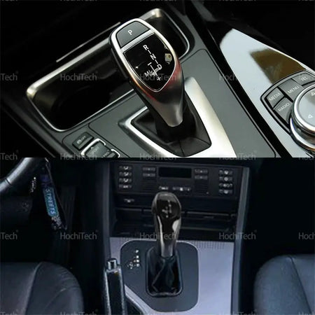 Led PU Leather Sliver LED Gear Shift Knob Automatic Gear Shifter Lever Handle Kit for BMW 5 Series E39 M5 1995-2004 by InterCyprus Trading Ltd