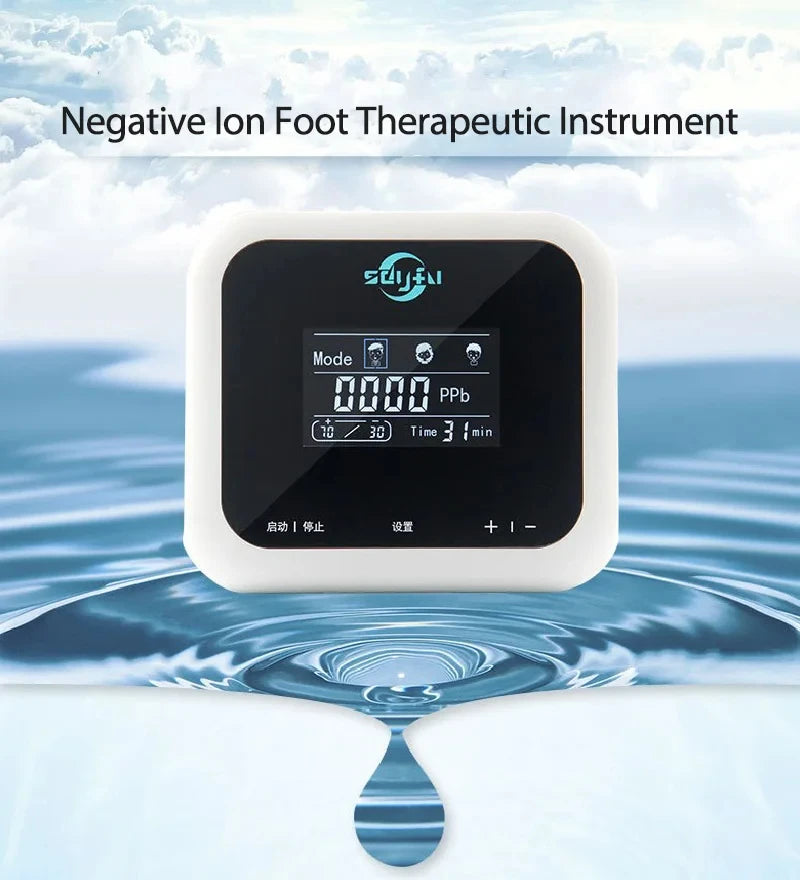 Jonisk fotbad detoxmaskin med pekskärmsfotspa