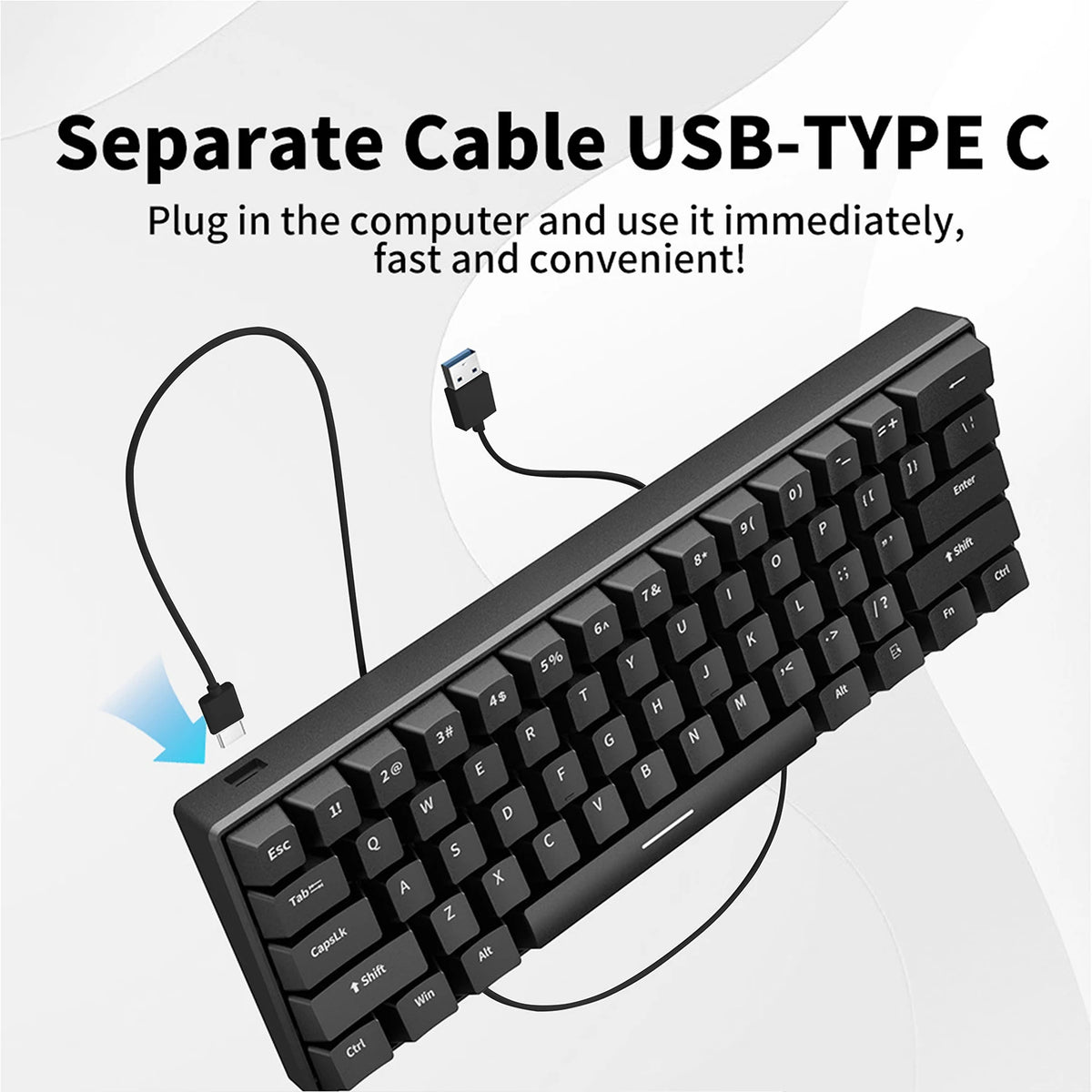 ZSUS Z61-B USB Gaming Mechanical Mini Keyboard &ndash; Red Switch