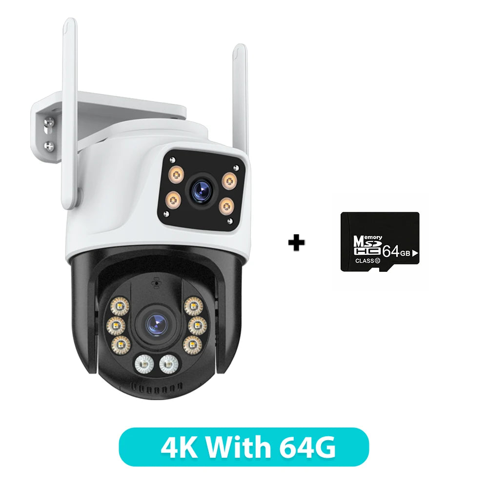 6K HD Outdoor PTZ IP Camera with Auto Tracking 4K With 64G / EU Plug