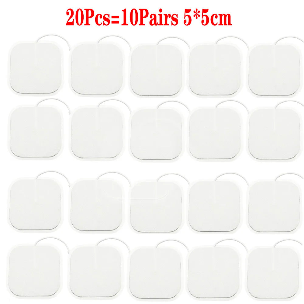 TENS EMS Electrode Pads &ndash; Self Adhesive Muscle Stimulator Deluxe 20PCs(10pairs)5x5cm