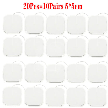 TENS EMS Electrode Pads &ndash; Self Adhesive Muscle Stimulator Deluxe 20PCs(10pairs)5x5cm