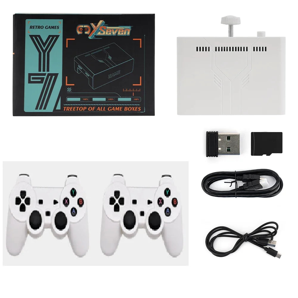 Y7 Game Console 4K Retro TV Box with 10,000+ Games &amp; Wireless Controller