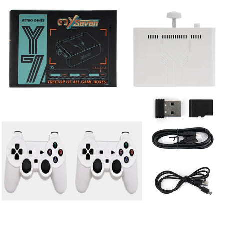 Y7 Game Console 4K Retro TV Box with 10,000+ Games &amp; Wireless Controller