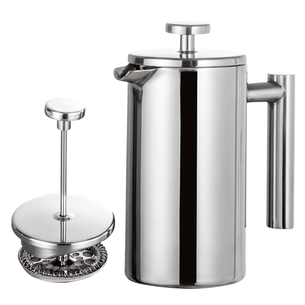 Premium Double-Walled Stainless Steel French Press Coffee Pot 1000ML