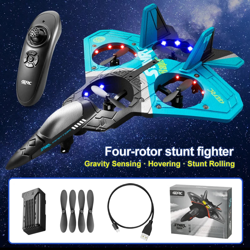 4DRC V17 2.4G RC Fighter Plane - EPP Foam Glider for Kids
