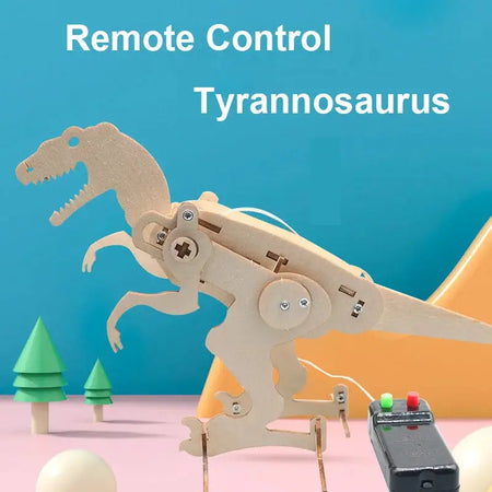 DIY Dinosaur T Rex 3D Model STEM Basics Science Toys for Boys Electric Crawling Wood Model Assembly Puzzle Teen Friends Gift by InterCyprus Trading Ltd