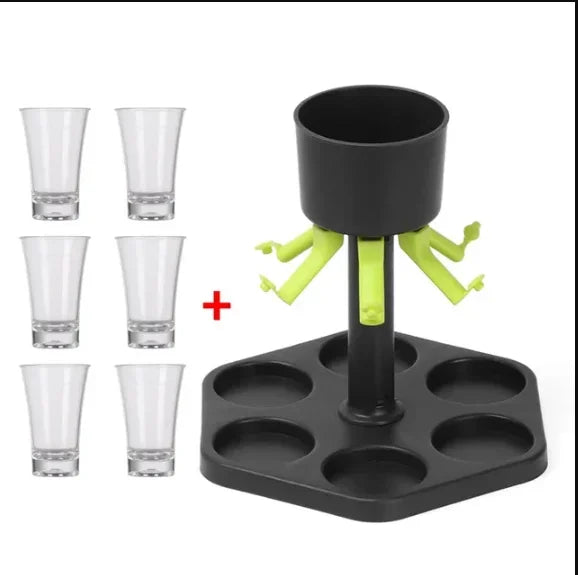6-Shot Glass Dispenser - Perfect for Parties and Drinking Games A / M