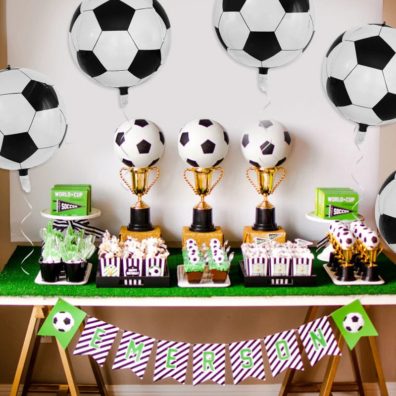 22-Inch 4D Soccer Ball Balloons for Kids' Birthday Parties