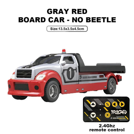 RC Car Pickup Truck One Sixty Fourth &ndash; High Speed Racing 185 Gray red