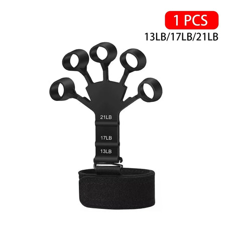 Hand Grip Strengthener for Athletes &amp; Musicians - 6 Resistance Levels black-1pc