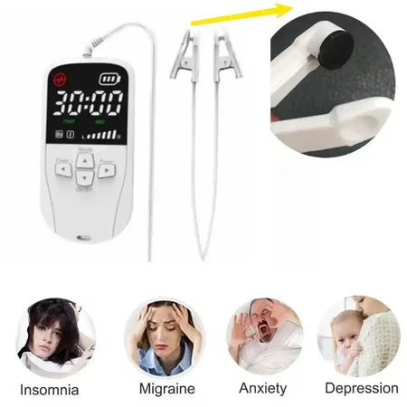 TENS &amp; Microcurrent Therapy Device &ndash; Anxiety Relief, Depression Treatment, Better Sleep, Non-Drug Solution