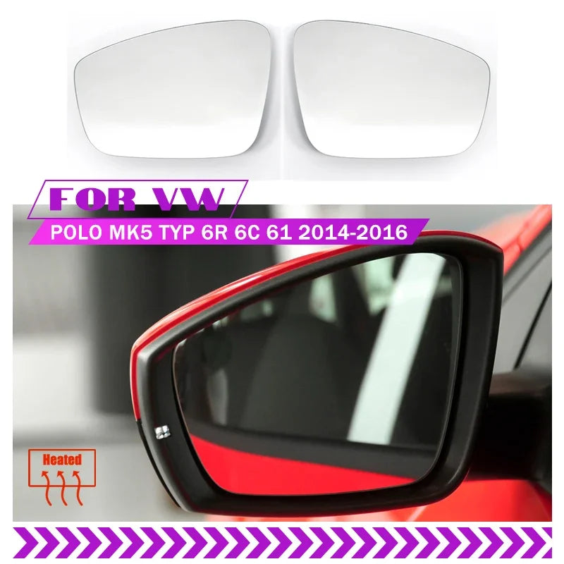 Обогреваемое боковое зеркало заднего вида для VW Polo Mk5 слева справа