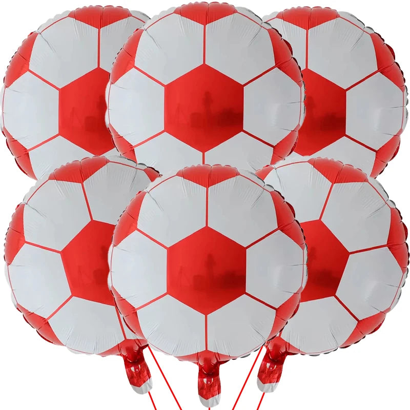 6Pcs 18 Inch Soccer Ball Balloons - Perfect for Kids' Parties &amp; Events as the picture 1 / 18 inch / 6pcs