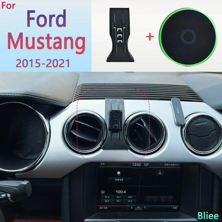 Ford Mustang Magnetic Car Phone Holder 15W Wireless Charger