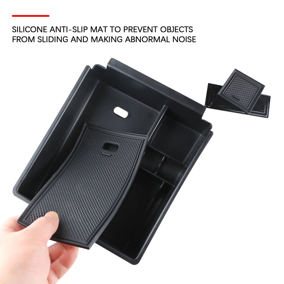 Úložná miska na opěrku středové konzole pro Hyundai Tucson NX4, ABS plast s protiskluzovou podložkou odolnou proti poškrábání