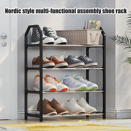 Multi-Layer Shoe Rack with Dust Cover for Organised Storage