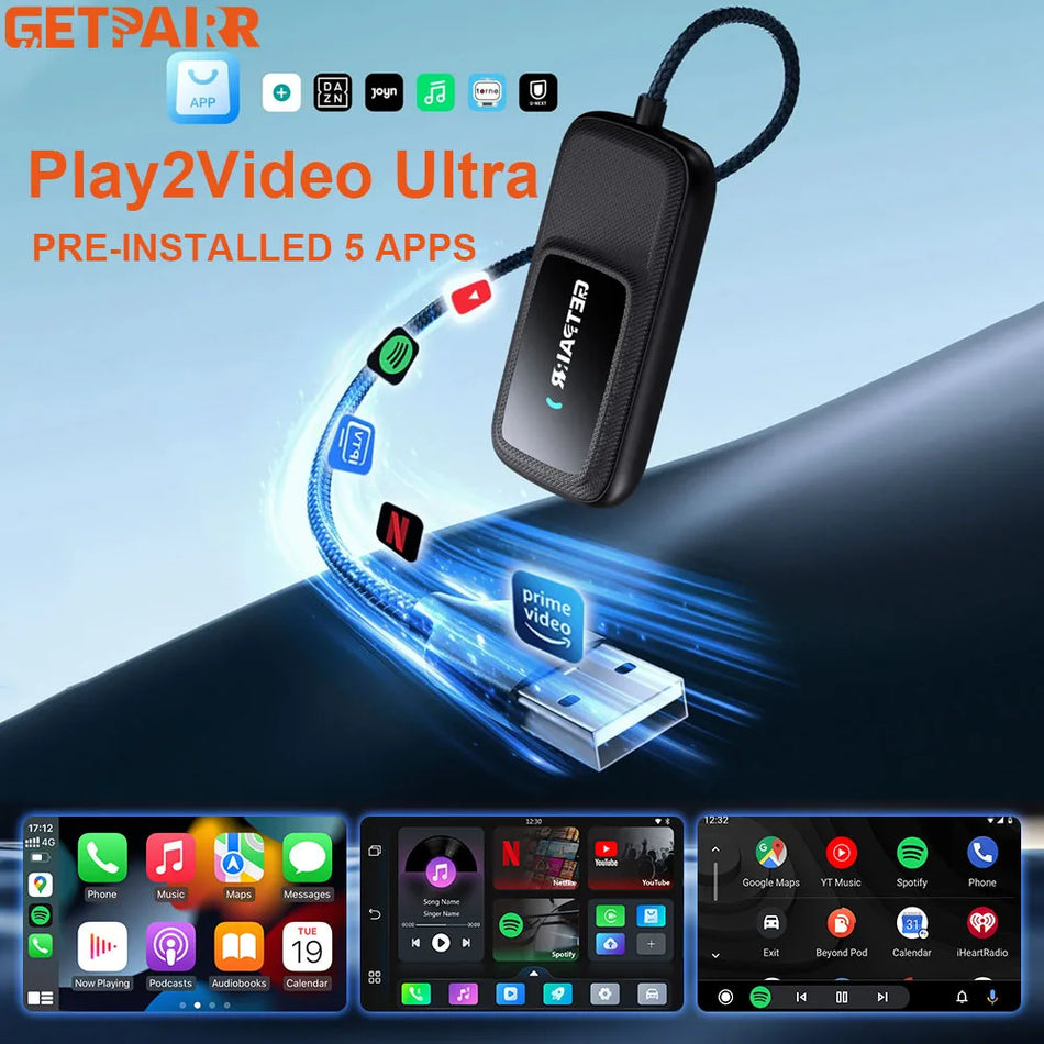 Ασύρματος προσαρμογέας CarPlay για Android Auto με YouTube IPTV