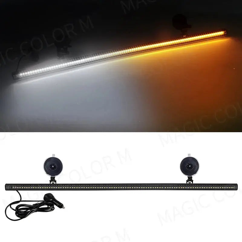 96 LED Strobe Lights For Emergency Flash Warning Lamp Windshield Bar 3030 Beads Red Blue Amber White Green Car Light Assembly by InterCyprus Trading Ltd