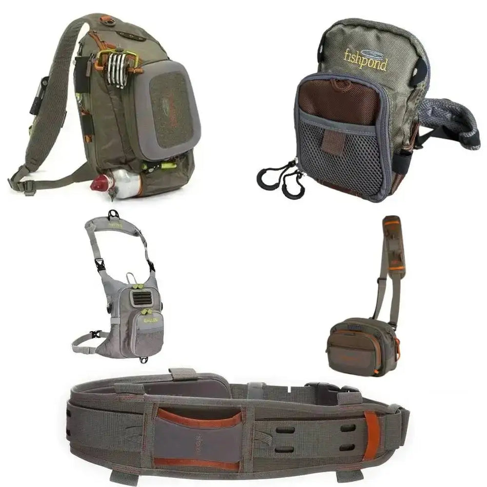 Waist Pack Fly Fishing Chest Pack &ndash; Versatile Wader Belt with Net Slot and 5L Storage