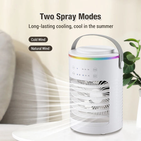 Portable USB Air Cooler Fan with Humidifier for Home &amp; Office