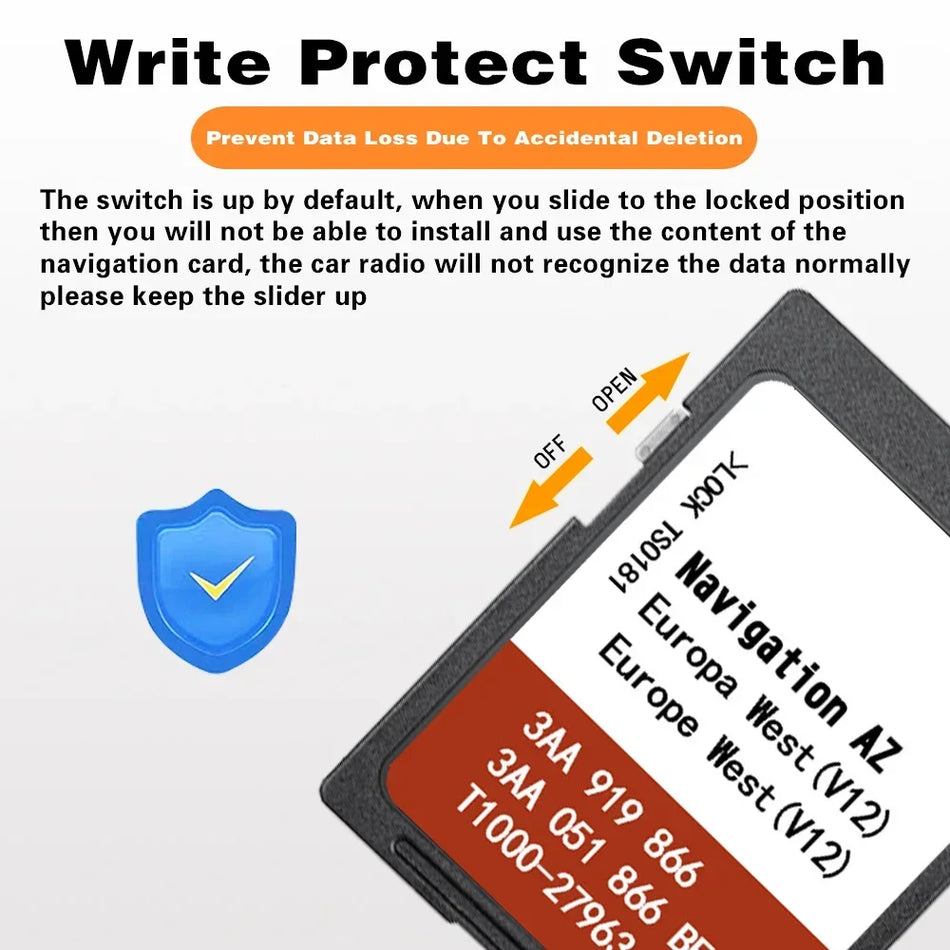 VW Caddy GP Maxi RNS315 8GB Map Memory Card - High Speed