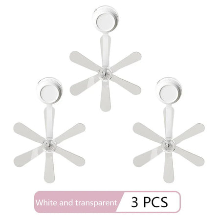 3PCS Wall Mounted Air Guide Fan - Adjustable Windmill Transparent 3PCS