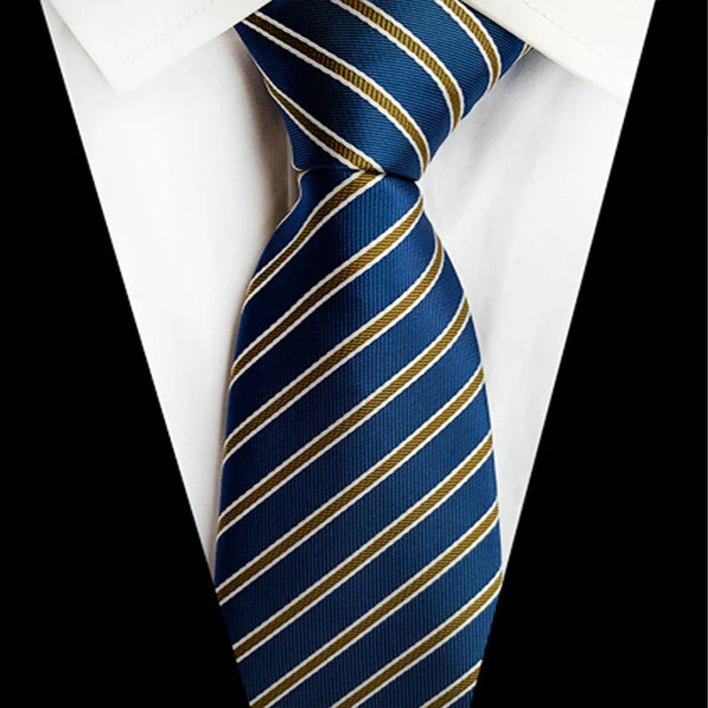 Luxury Striped Floral Tie for Men - 68 Colours Available LUD-68 / CHINA