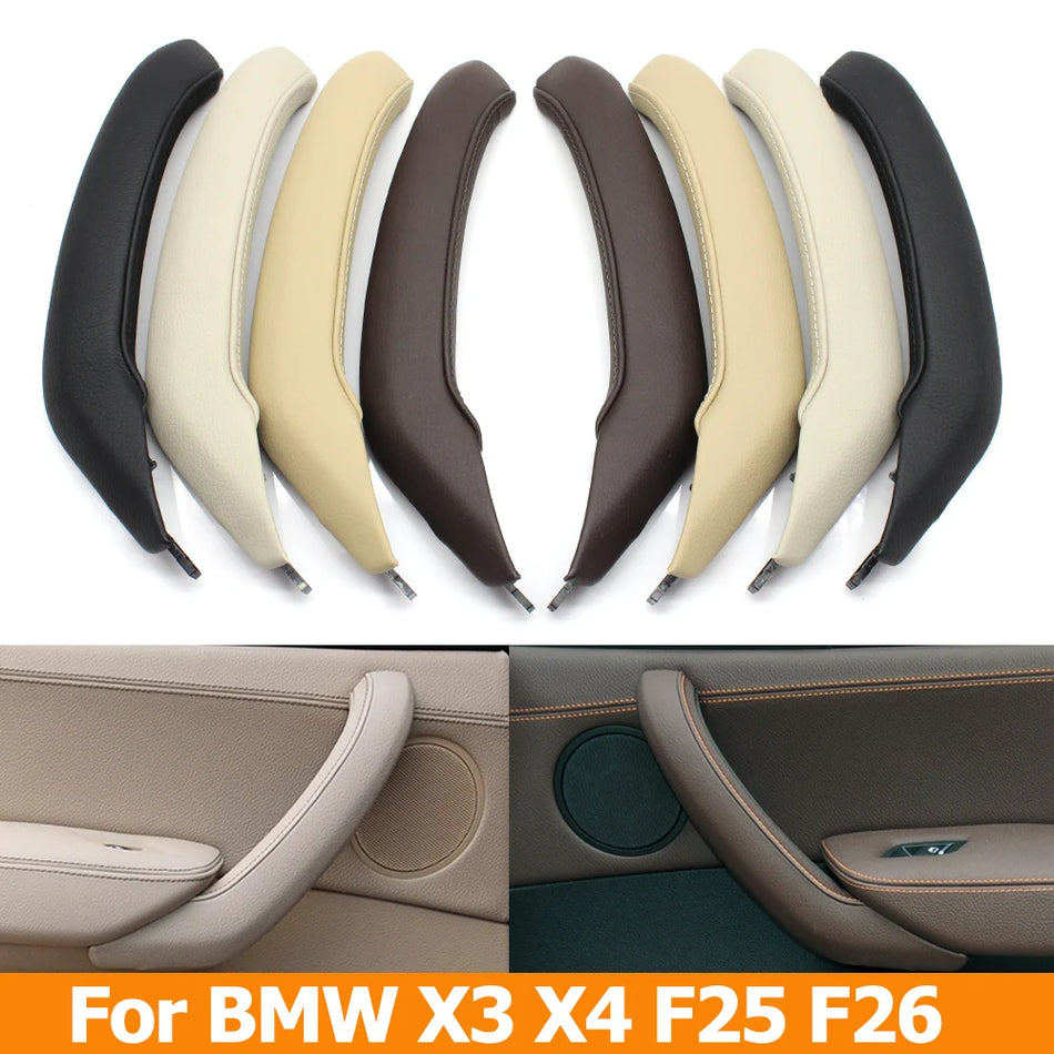 Leather Outer Trim Door Pull Handle Covers for BMW X3 X4 F25/F26 2010–2016 PC and ABS Construction