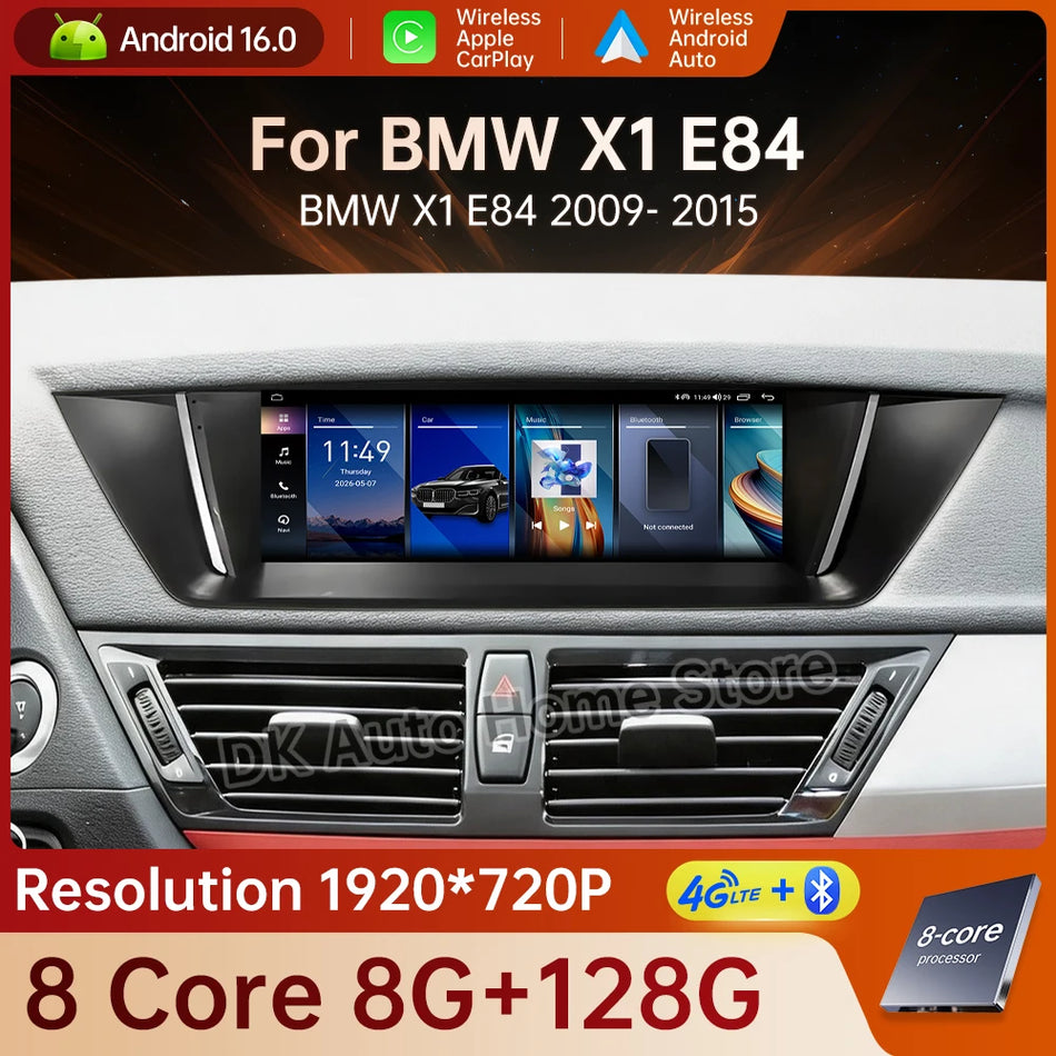 4G Wifi Android 15 DSP IPS Touch Screen Car Radio GPS For BMW X1 E84 2009 - 2015