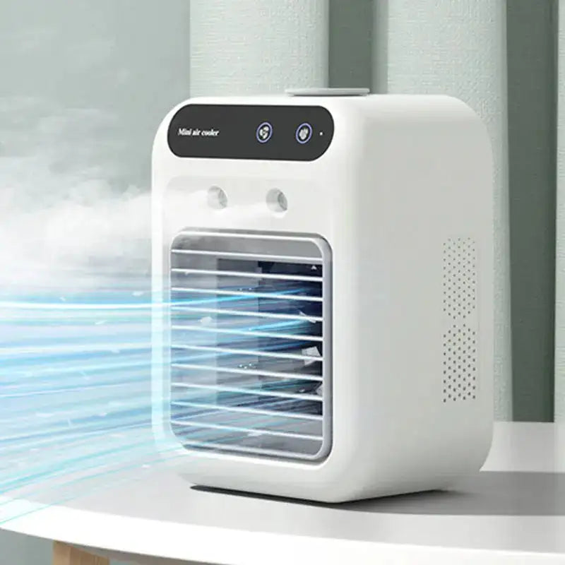USB Rechargeable Humidifier Cooler Fan Dual Gear Spray Desk