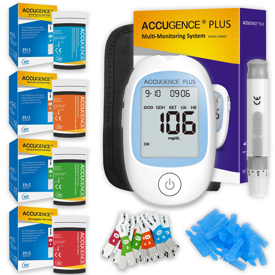4 in 1 Multifunction Blood Test Meter &ndash; Accurate Hemoglobin and Glucose Monitoring