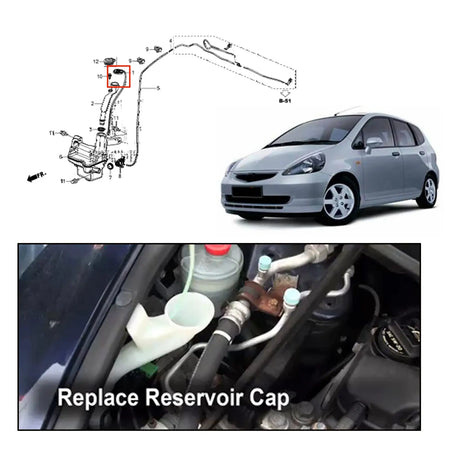 Front Wiper Washer Fluid Reservoir Bottle Lid Cap Cover For Mitsubishi Lancer Ex Galant Fortis Galant 2009 2010 2011 2012 - 2016 by InterCyprus Trading Ltd