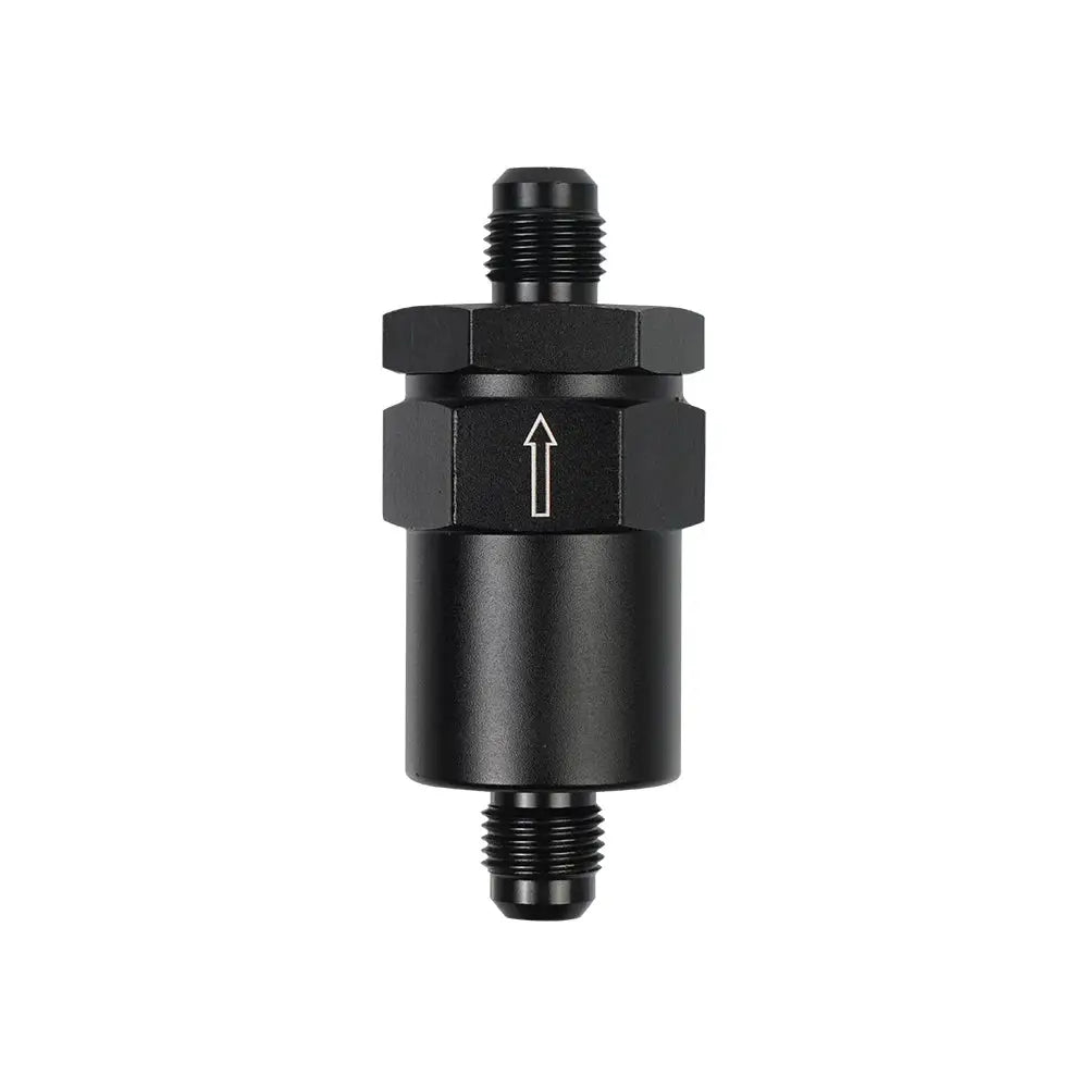 Aluminum 6AN Black Billet Inline Fuel Filter 30 Micron by InterCyprus Trading Ltd