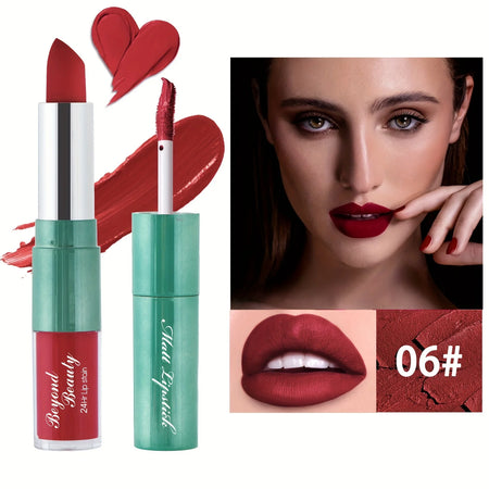 Dual Head Long-Wear Matte Lipstick + Liquid Gloss 06