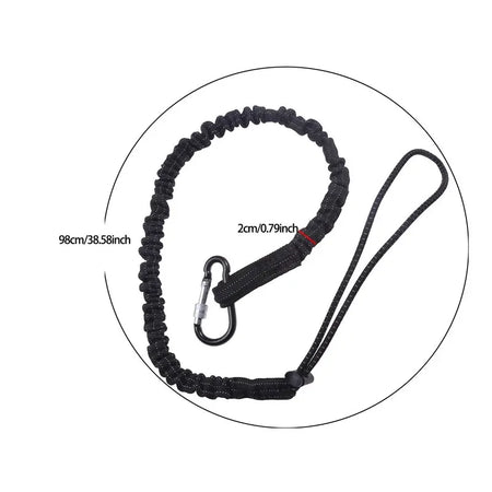 Safety Bungee Tether Lanyard Carabiner Hook &ndash; Anti Fall