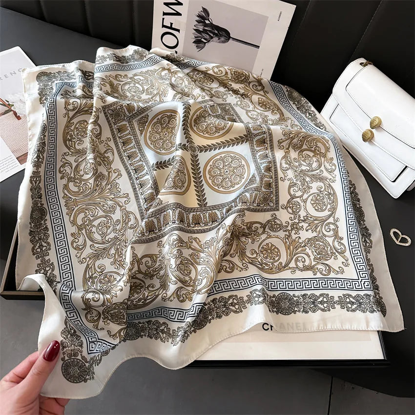 Luxury Temperament Silk Scarf &ndash; Exquisite Style and Versatility